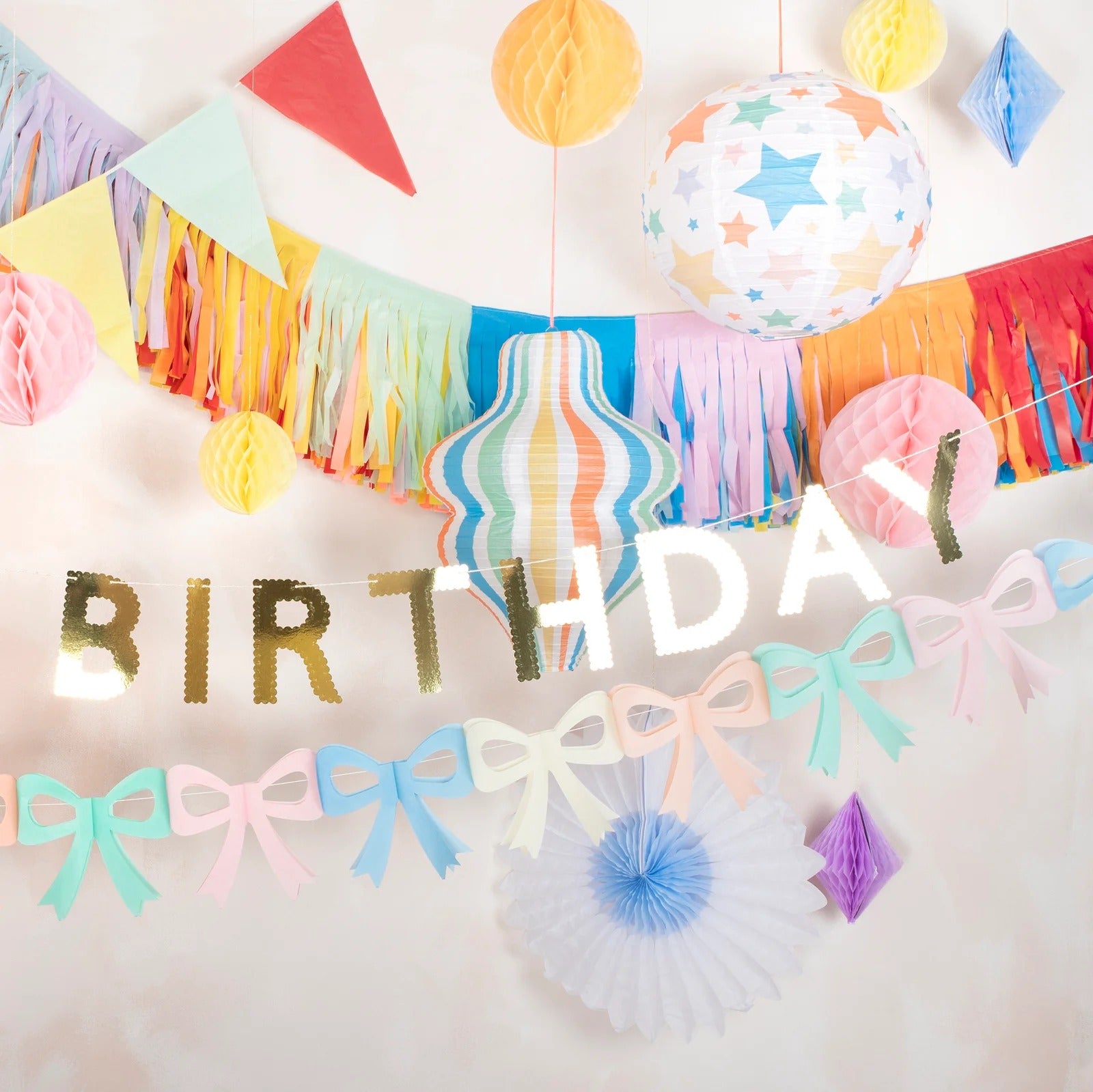 Bright Fringe Party Garland