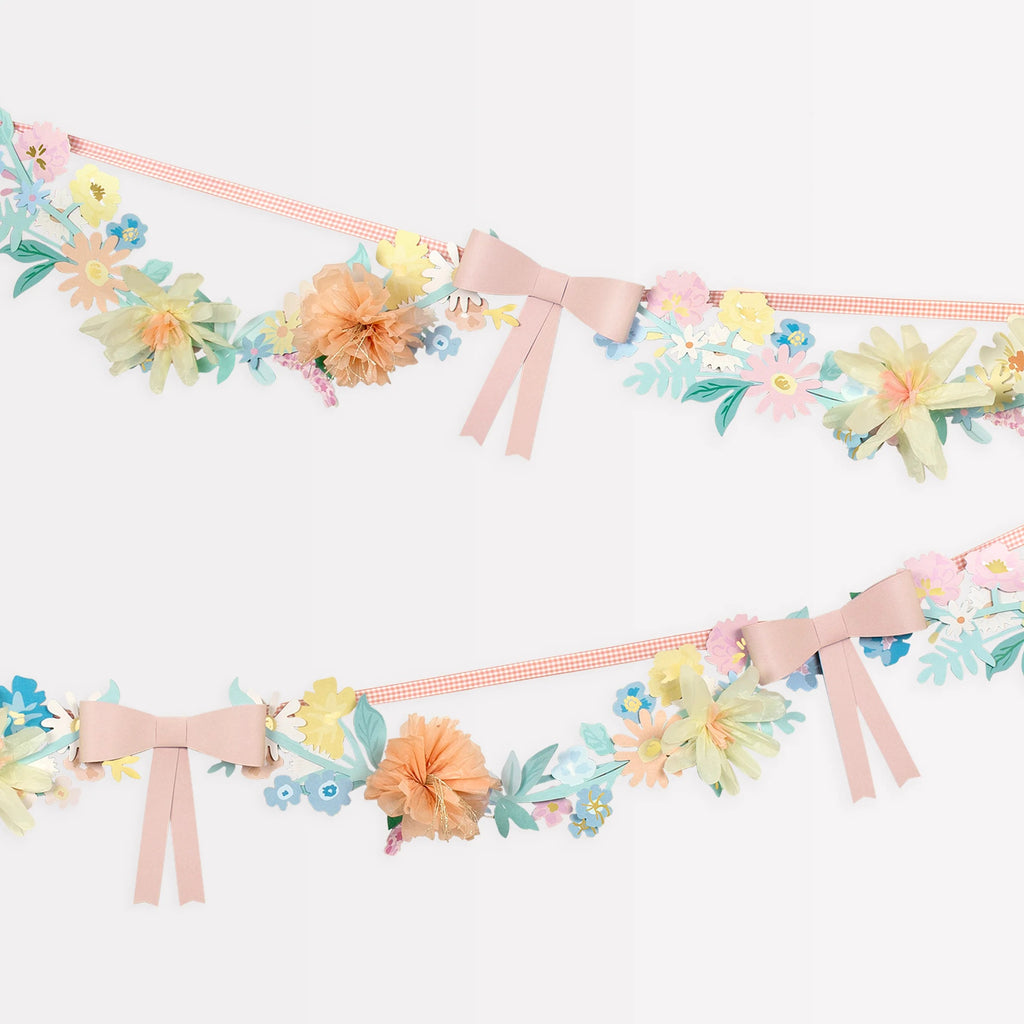 Flower & Bow Party Garland