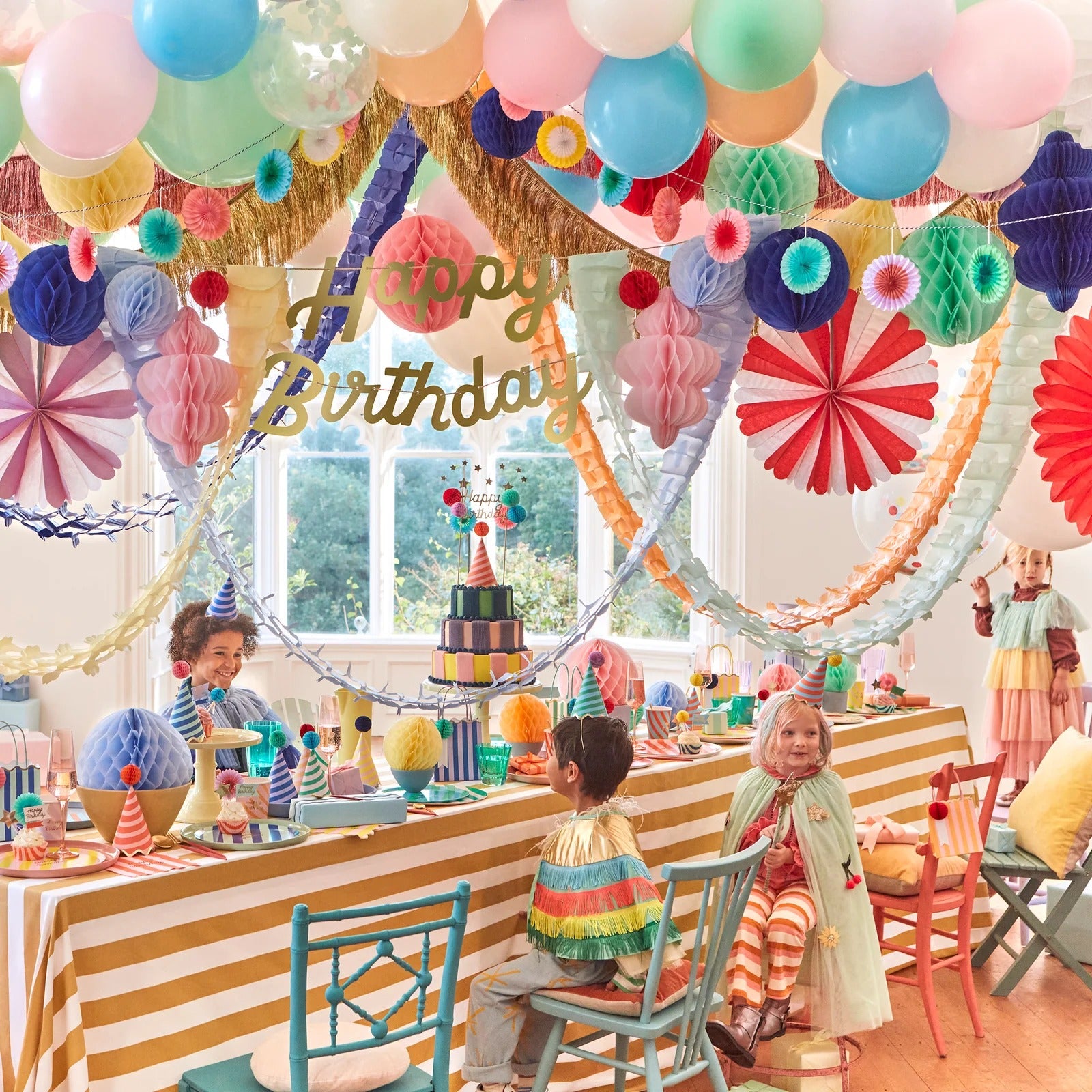 Mini Fan Paper Party Garland
