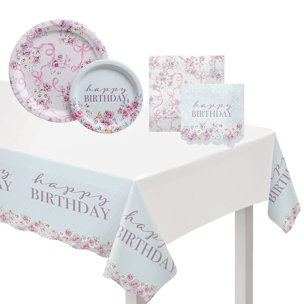 Ribbon and Rose Party Kit for 8 Guests