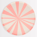 Pink Stripe Dinner Plates